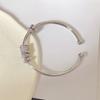 New Gold Plated Cuff Bangle For Women Cylindrical Transfer Girlfriends Zircon Bracelet Gothic Girls Size Adjustable Cuff Bangles