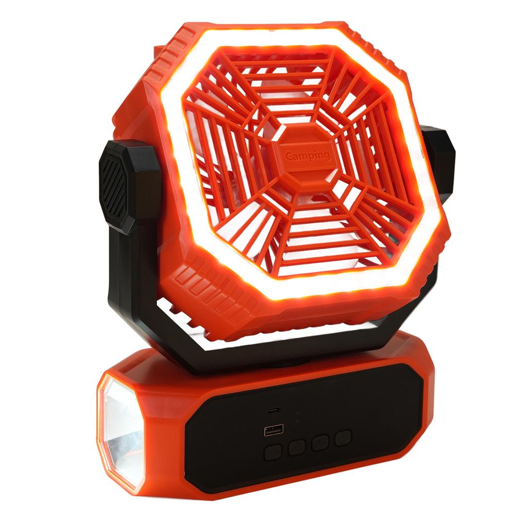 20000mAh Camping Fan Rotatable Rechargeable Battery Operated Fan for Fishing Picnic Office with Remote Control