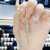 925 Silver Needle Full Crystal Earrings