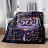 Glückliche 50. Geburtstag Feier Flanelldecke - Weich und geeignet für Sofas, Betten, Büros, Reisen, Alle Jahreszeiten, Tolles Geschenk für Feiertage und Geburtstage.