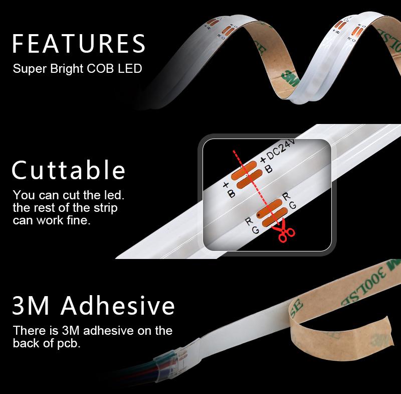 Rgb Led Strip Light 840led/m DC24V 12mm LED Flex Strip 50mm Dimmable CE ROHS 3 Years Warranty IP20 Stage Room Hotel Decoration