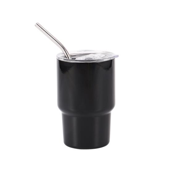 2oz Mini Tumbler Shot Glass with Straw Lid Stainless Steel Sublimation Tumblers Double Wall Vacuum Insulated Cups for Cocktails Juices Coffee