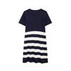 Autumn New Arrivals: Women's European and American Street Fashion Striped Knitted Short Dress
