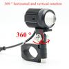 2x 360° Rotatable Motorcycle ATV Bar Mounting Bracket Clamp For  Head Fog Light