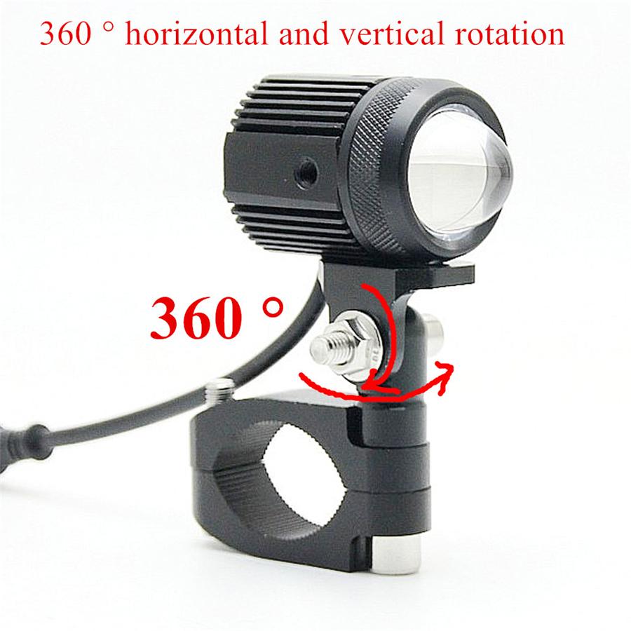 2x 360° Rotatable Motorcycle ATV Bar Mounting Bracket Clamp For  Head Fog Light