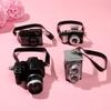 Fashion Mini SLR Dollhouse Accessories Digital Camera Model Miniature Dolls Camera With Black Belt Shutter And Flash