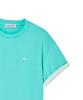AWESOME STUDIO Color Block Roll-Up Sleeve T-Shirt Pistachio