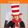 Dr Seuss Cat In The Hat Cosplay Set With Bow Tie Gloves For Costume Christmas