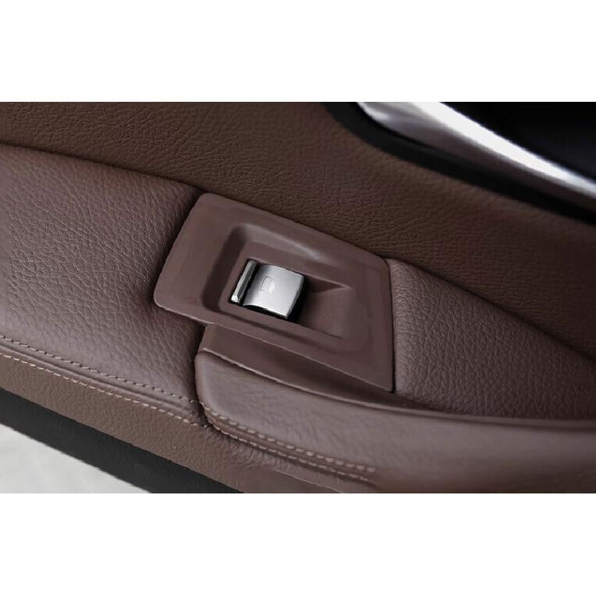 For BMW 3 4 Series 2013-2019 Matte Silver Door Window Switch Lift Cover Button