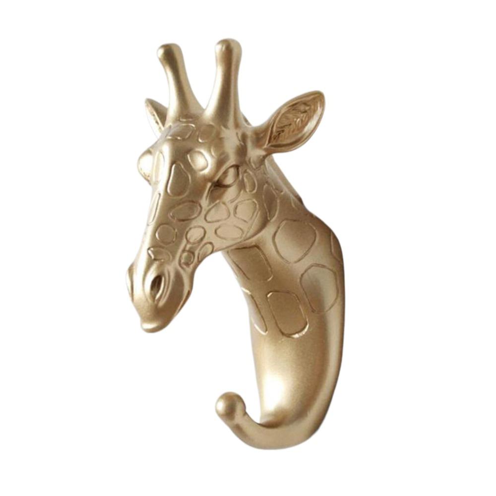 Wall Mounted Wall Hanging Decoration Resin Wall Keys Holder Animal Head Decorative Hook  Door