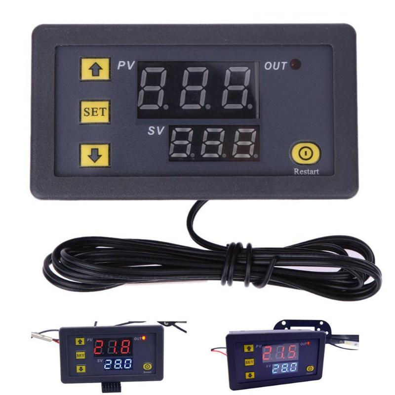 High Precision W3230 Digital Thermostat 20A 12V 24V 110-220V LED Temperature Controller with Probe for Aquarium Terrarium