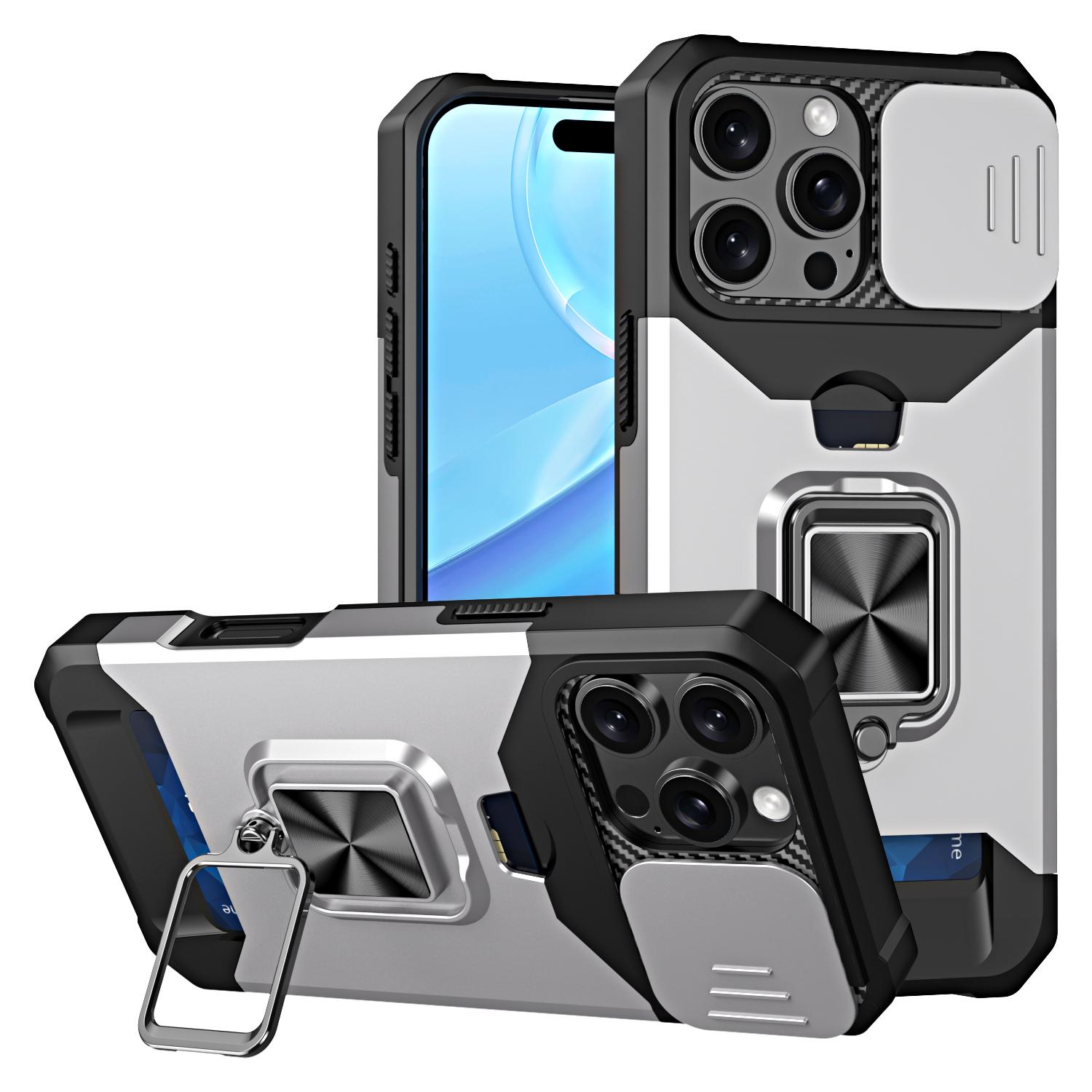 

Чехол-держатель с вращающимся на 360° держателем для карт для iPhone 16 14 13 12 11 15 Pro Max Mini 16Plus 7 8 XR Противоударный бронированный гибридный чехол For iphone 12 Mini