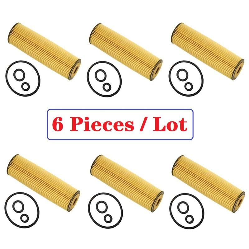 6 X for Mercedes-Benz W203 C-Class C230 Engine Oil Filter 2711800009,2711800109,2711840125,2711840225,A2711800109, A2711800009