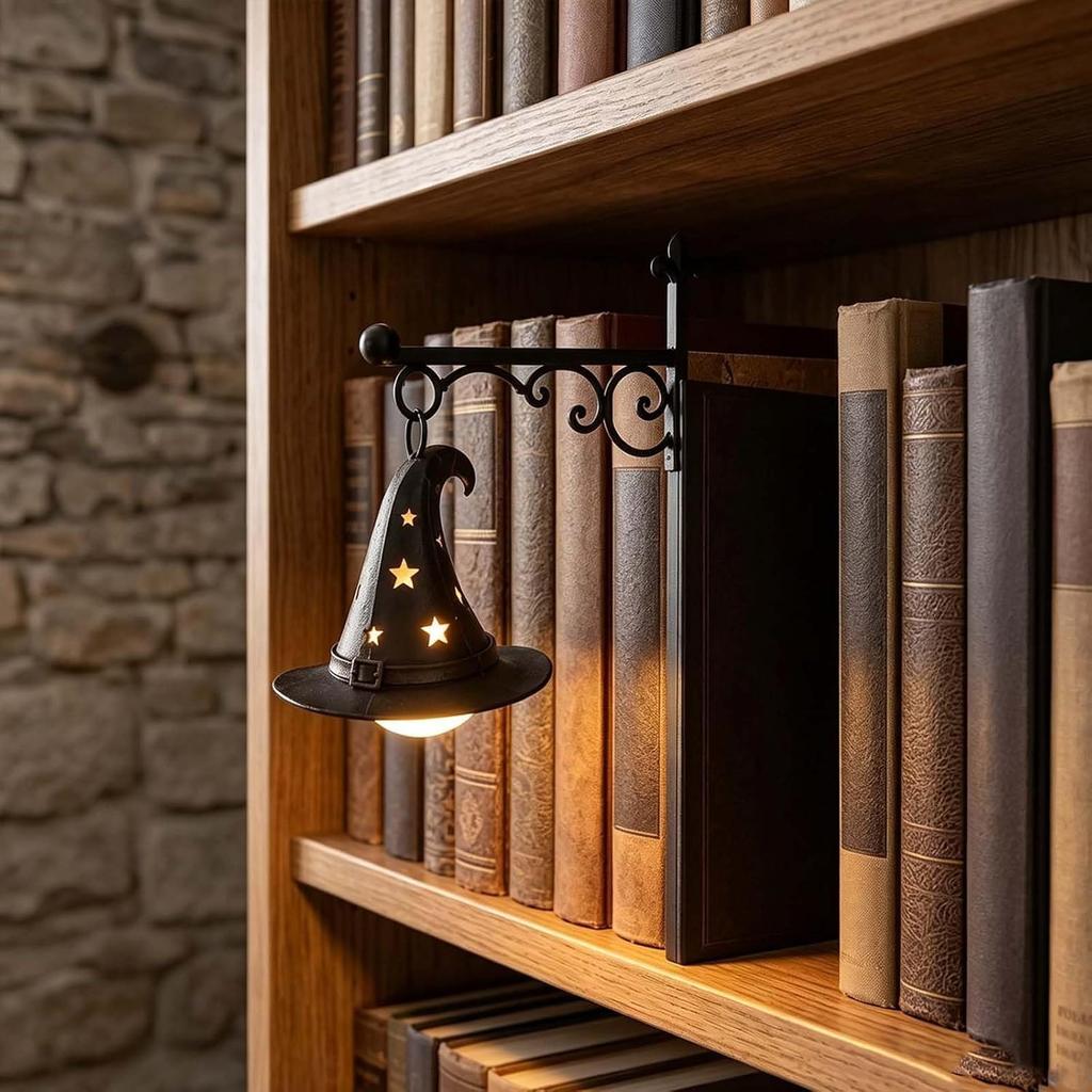Vintage Bookshelf Lamp Library Lantern Light Library Lantern Bookshelf Light Reading Nook Led Night Lamp Decorative for Home