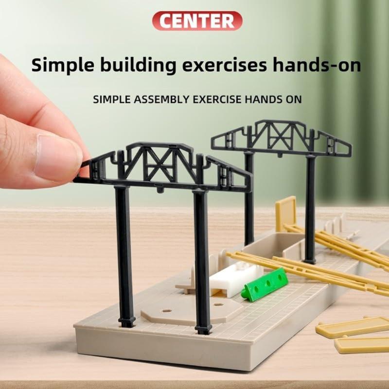 Miniature Unassembled Metro Station Building Model Set 1/64 Scale Railway Dioramas DIY Craft Project For Hobbyists