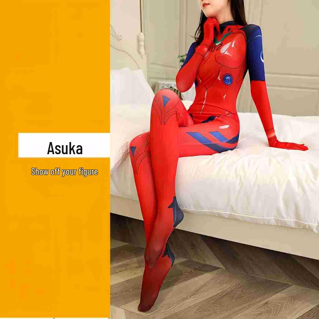 

Хэллоуинский костюм паука для косплея: Красный/Синий/Черный Боди Рей Аянами и Аски Triple Extra Large (185cm)