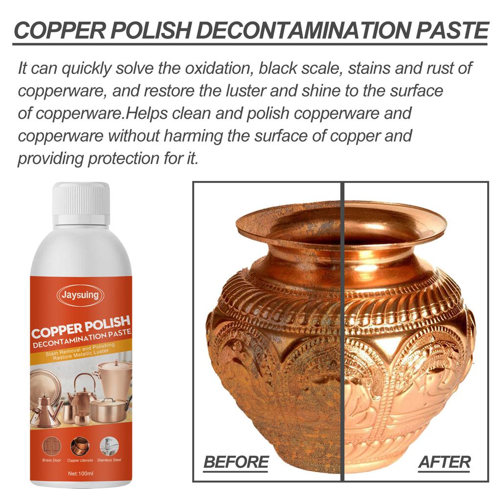 Brass and Copper Tarnish Remover Harmless Non-abrasive Metal Polish Cleaner for Macular Limescale Stubborn Stains