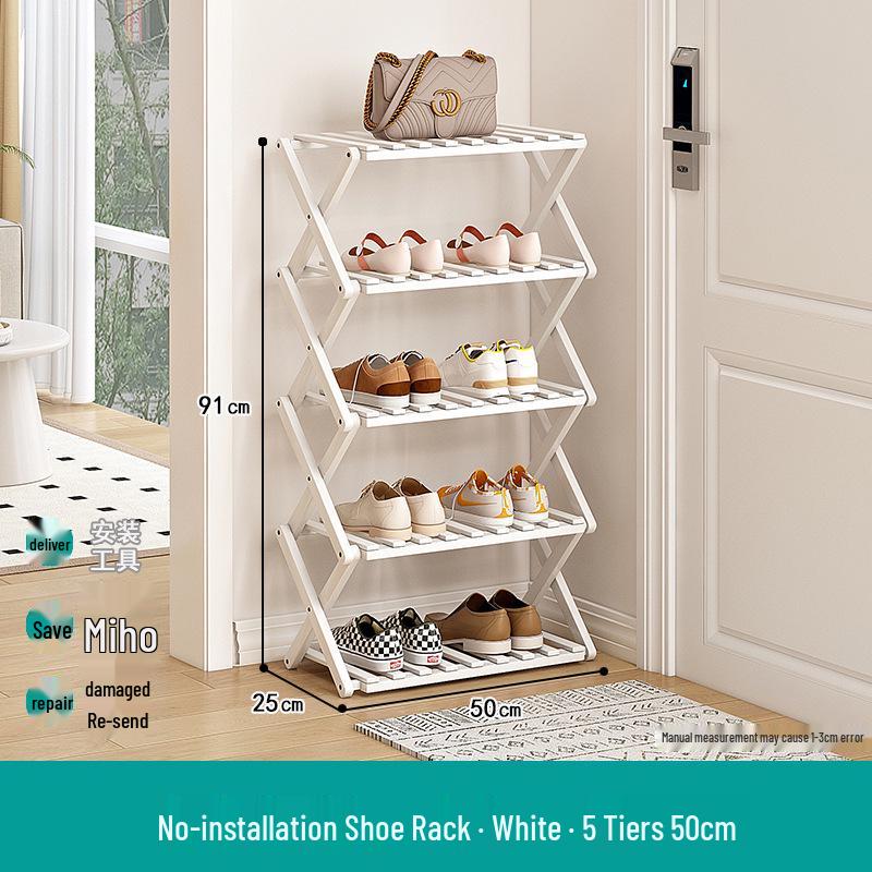 Compact Foldable Shoe Rack: Multi-Layer, No-Install, Space-Saving Storage for Indoor Entrances.
