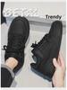 Black Warrior Men's 2024 Autumn Casual Chef Shoes - Thick Sole Sports Sneakers for Kitchen and Winter