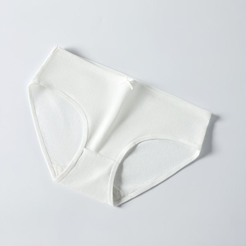 

Maillard Colored Mid Waist Panties with No Trace Bow Triangle Women’s Panties XXL белый