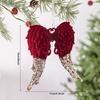 Flocked Candy Cane Decorative Flocked Christmas Ornament Holiday Hanging Decoration Christmas Themed Christmas Tree Decoration