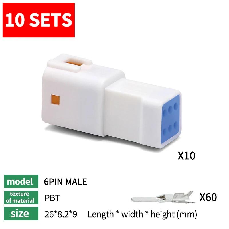 10 sets JST-02R-JWPF-VSLE Mini Car Connector 6T Waterproof Connector Male and Female Plug 03T04T08T