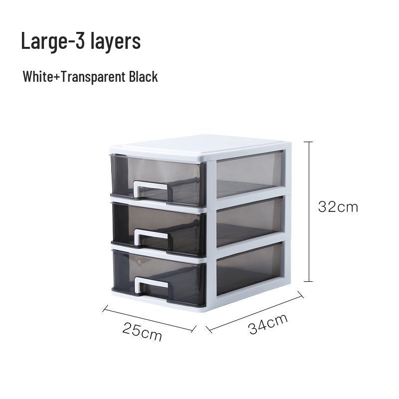 Transparent Multi-layer A4 Desktop Organizer: Simple Plastic Drawer-type Storage for Office Documents
