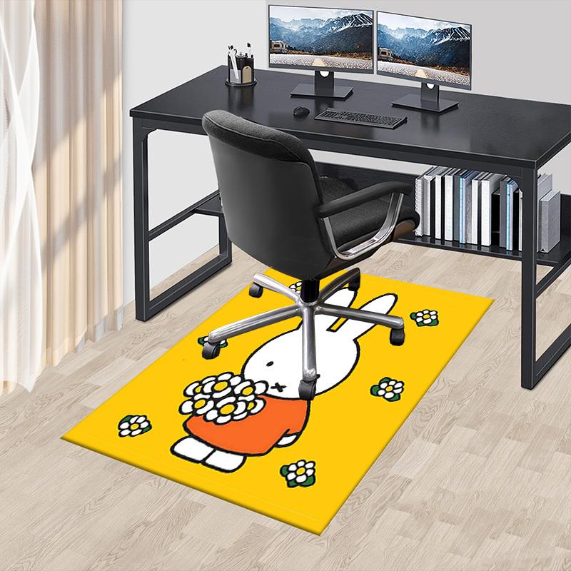 1PC rabbit flowers Anti-slip carpet, suitable for Office, bedroomand playrooms. It can also be used as a sofa footrest cover-W48