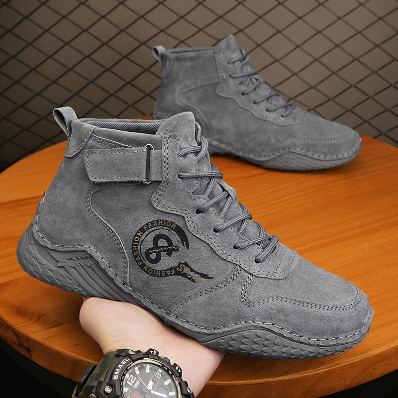 Pig Leather Boots Men Shoes Comfortable Ankle Boots for Men Casual Shoes Moccasins Men Winter Boots