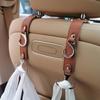 Car Purse Hook For Men Women-Upgraded 3 In 1 Stronger Superior Leather Car Purse Holder Vehicle Seat Headrest Hanger Hooks For Grocery Bag Coats