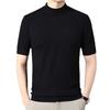 Men'S Short-Sleeve Sweater, Half-Turtleneck Sweater, Thin Pullover Half-Sleeve, Middle-Aged And Young Men'S Knit T-Shirt