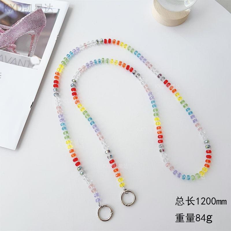Persimmon Wish Crystal Beaded Phone Strap New Chinese Style Wrist Strap Short Fashion Internet Celebrity Pendant Wholesale for Women