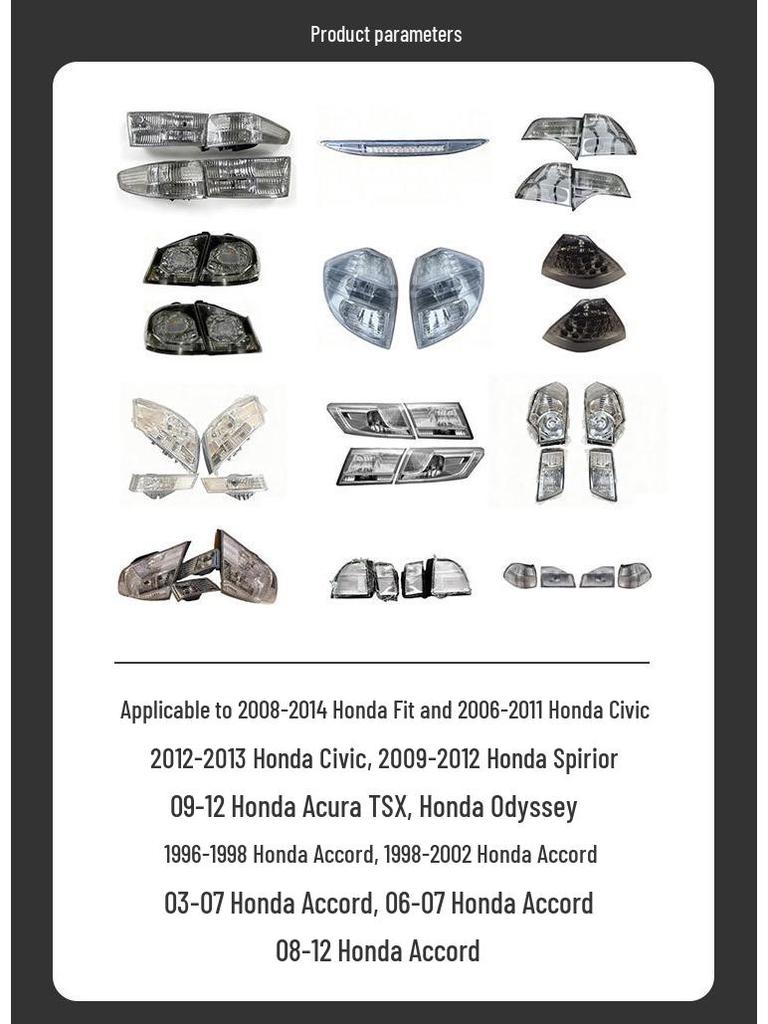 Compatible Rear Tail, Reversing, and Brake Lights for Honda and Acura Models