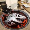 1pc Dinosaur Skull Chair Carpet for Office - Indoor Non-Slip Washable Polyester Fiber Carpet, Soft Comfortable Mat For Office Yy250928067
