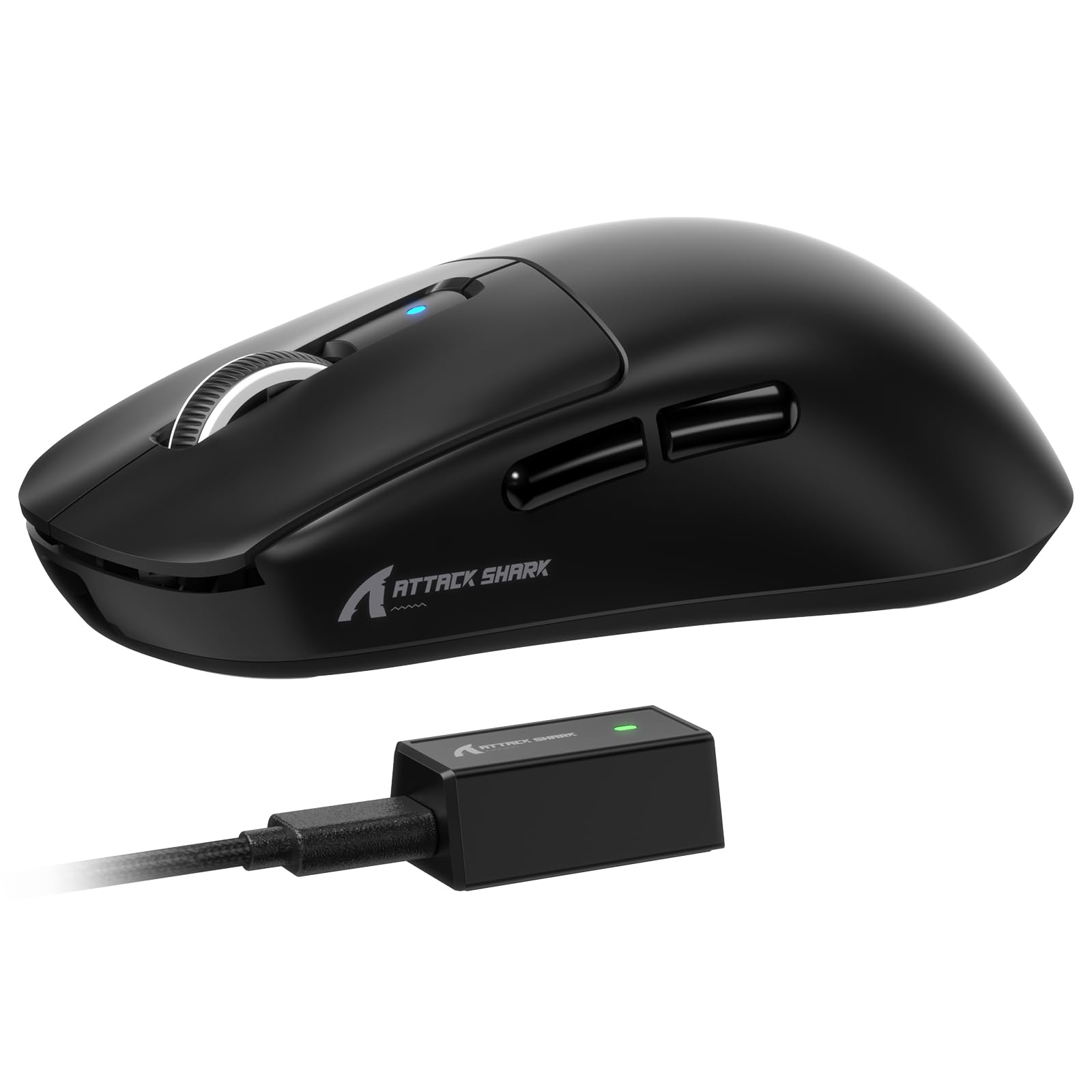 

ATTACK SHARK R6 39g Gaming PixArt PAW3950MAX Gaming 42000 Nordic 52840 3 Continuous Wireless Optical Micro Switches Million FPS Game Office Mouse for чорний