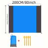 Waterproof and sand-proof beach mat, suitable for 3 adults - Outdoor picnic mat, suitable for travel, camping and hiking.