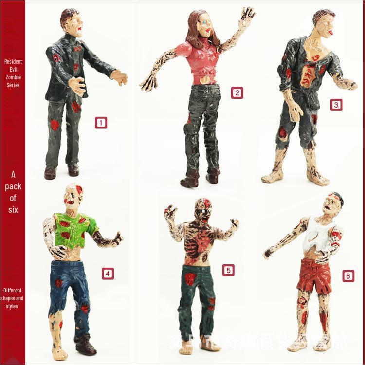 Poseable Biohazard Vampire Zombie Mini Figures - 6 Jointed Types