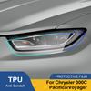 Car Headlight Protection Film For Chrysler 300C Pacifica/Grand Voyager High Gloss Smoke Black Pre-Cut TPU Anti-Scratch Vinyl Kit