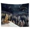Nordic Christmas Tapestry Watercolor Christmas Tree Print Bedside Hanging Cloth Bedroom Background Cloth