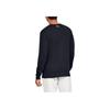 Under Armour Męski T-shirt z długim rękawem i okrągłym dekoltem z połową logo, Góra, Czarny 1351624-001