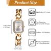 Cute Square Bracelet Watch for Women in Stylish Analog Waterproof Quartz Fashion Watch for Women Perfect Gift for Day Gold Display, Watch, -