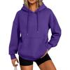 Women's Fashion Casual Solid Color Pocket Long Sleeve Hoodie