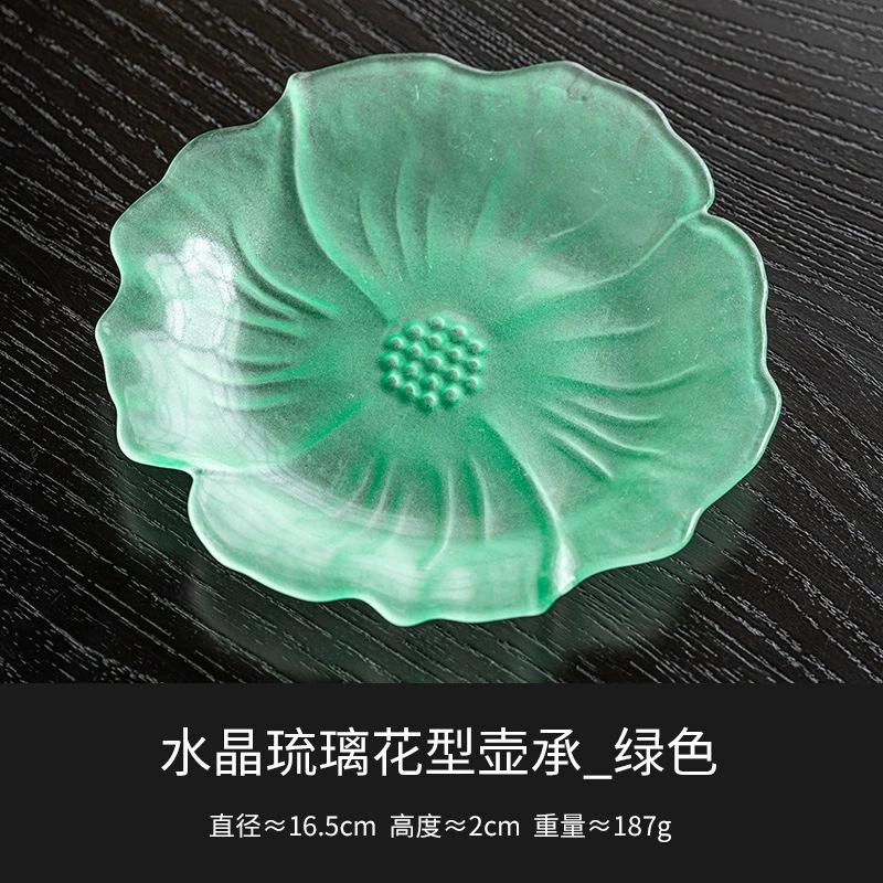 Household Tea Tray Flower Petal Small Tray Dim Sum Fruit Tray Japanese Style Kung Fu Tea Plate Coaster Table Decor Accessories