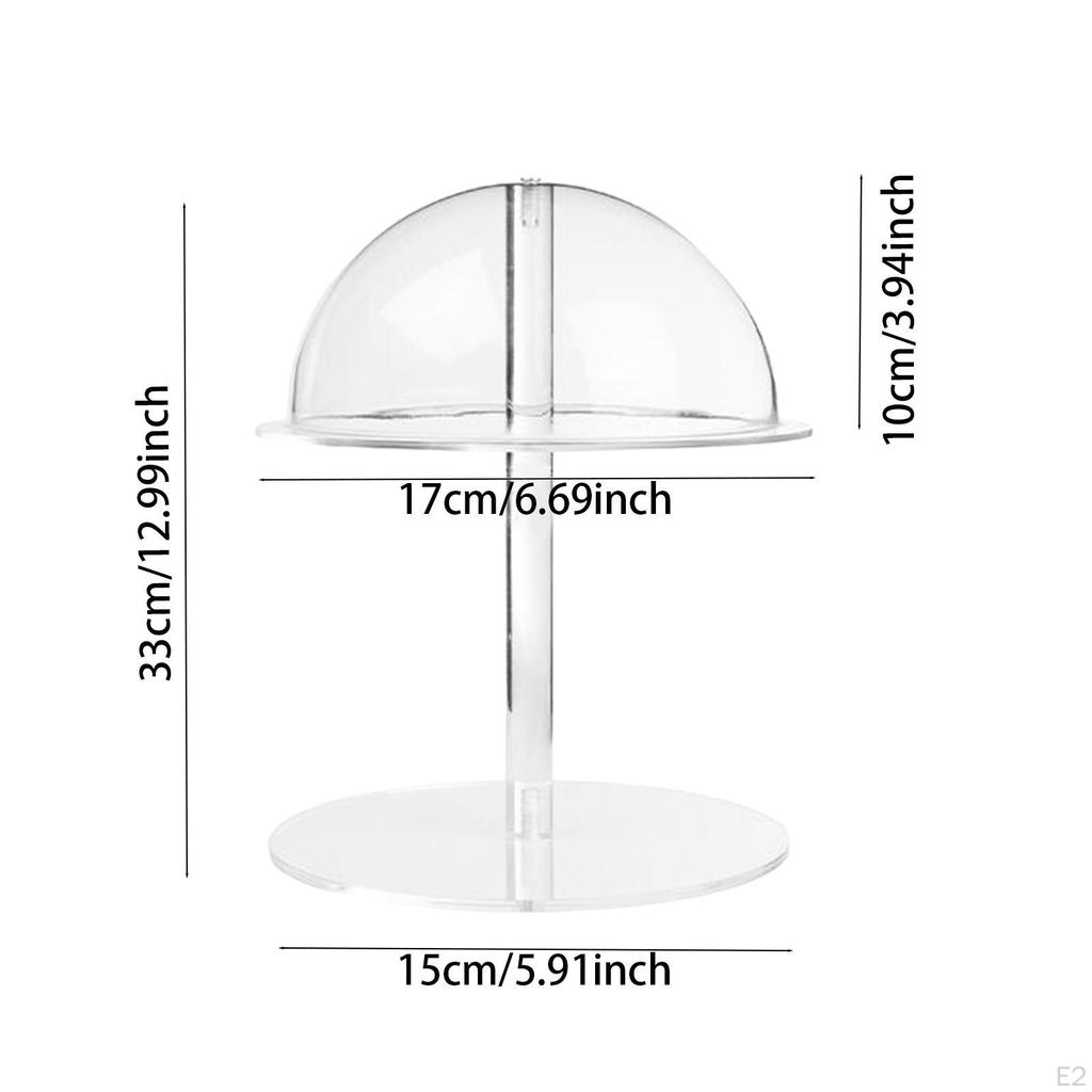 Cowboy Hat Holder Acrylic Riser Display Stands Clear Pedestal Stand for