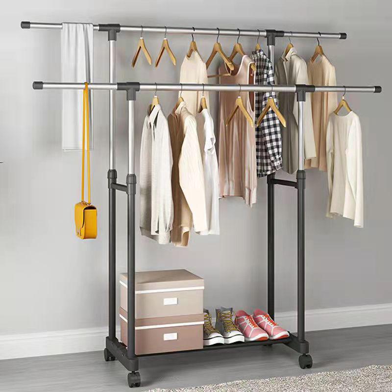 Elegant Multifunctional Coat Rack with Wheels - Japanese and Korean Style