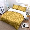 Golden Cloud Pattern Bedding Set Bedding Set (1 Duvet Cover, 2 Pillowcases, Duvet Not Included)