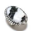 Zebra Jasper Gemstone 925 Sterling Silver gift Jewelry Ring Size 10 v0P80