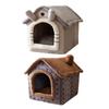 Dog Bed House Semienclosed Cat Tent Bed Comft Cushion Sleep Kennel Pets Supplies Kitten puppy Cozy Nest Soft Indoor Cats Bed