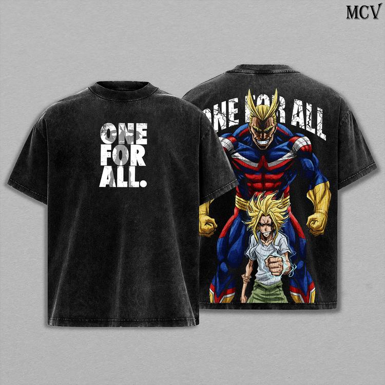 My Hero Academia Anime T-Shirt Vintage Oversized Acid Washed Men Women Japanese Oversized Y2k Short Sleeve Streetwear Female Male Clothing