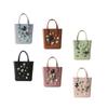 Beach Hole Bag Portable Fashion Open Tote for Shopping Boat Tours Dating Light Blue